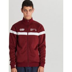 Bluza track jacket - Bordowy. Czerwone bluzy męskie Cropp, s, bez wzorów, bez kołnierzyka, bez rękawów, bez kaptura. Za 99,99 zł.