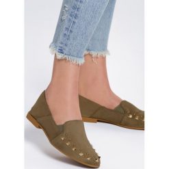 Khaki Mokasyny Hold On Me. Brązowe mokasyny damskie Renee, ze skóry, na płaskiej podeszwie. Za 49,99 zł.