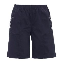 Soyaconcept Szorty Akila granatowy female niebieski XXL (46). Niebieskie szorty damskie Soyaconcept, xxl, bez wzorów, z gumy. Za 89,00 zł.