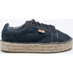 Pepe Jeans - Espadryle. Niebieskie espadryle damskie marki Pepe Jeans, z jeansu, na obcasie. W wyprzedaży za 149,90 zł.