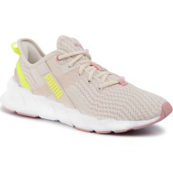 Buty PUMA - Woave XT Shift Wn's 192613 01 Pastel Parchment/Puma White. Brązowe buty sportowe damskie Puma, bez wzorów, z tworzywa sztucznego, sportowe, na fitness i siłownię. W wyprzedaży za 199,99 zł.