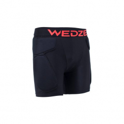 Spodenki ochronne snowboardowe i narciarskie DSH 100. Czarne spodenki i szorty męskie WED'ZE, z poliesteru. Za 129,99 zł.