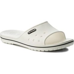 Klapki CROCS - Crocband II Slide 204108 White/Black. Białe klapki damskie Crocs, bez wzorów, z tworzywa sztucznego, bez obcasa. Za 129,00 zł.