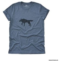 T-shirty męskie z nadrukiem: Tshirt unisex WOLF ciemny szary