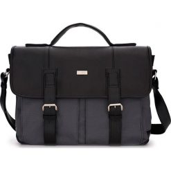 Torba / teczka męska do ręki i na ramię vintage Solier S14 Lanark - szary. Szare torby męskie skórzane Solier, w paski, z jeansu, vintage. Za 169,99 zł.