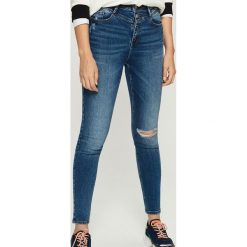 Jeansy skinny z wysokim stanem - Granatowy. Niebieskie jeansy damskie z wysokim stanem marki Sinsay, z jeansu. Za 49,99 zł.