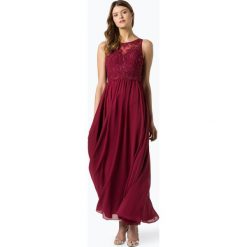 Laona - Damska sukienka wieczorowa, czerwony. Czerwone sukienki damskie marki Laona, w koronkowe wzory, z szyfonu, eleganckie, bez kołnierzyka, bez rękawów. Za 699,95 zł.
