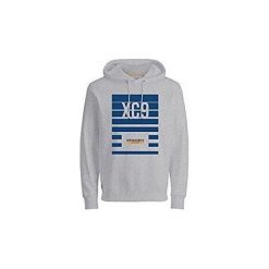 Bluzy Jack Jones SUDADERA JCODADAR SWEAT HOOD. Szare bluzy męskie Jack & Jones, xl, bez wzorów, bez kołnierzyka, bez rękawów, bez kaptura. Za 107,59 zł.