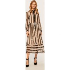 Twinset - Sukienka. Czarne sukienki damskie Twinset, na co dzień, s, w kwiaty, z poliesteru, casualowe, bez kołnierzyka, z długim rękawem, długie, maxi, proste. Za 1289,00 zł.