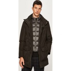 Pierre Cardin - Parka. Czarne płaszcze męskie Pierre Cardin, s, bez wzorów, z poliesteru, długie, z kapturem. W wyprzedaży za 839,90 zł.