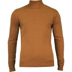 Musztardowy Elegancki Golf Męski -Brave Soul- 100% BAWEŁNA, Klasyczny, Beżowy SWBRSAW19HUMEcamelnew. Brązowe swetry męskie Brave Soul, m, bez wzorów, z bawełny, eleganckie, z golfem, bez kaptura. Za 79,00 zł.