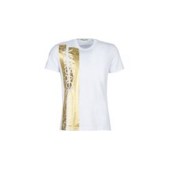 T-shirty z krótkim rękawem Versace Jeans B3GSA78K. Białe t-shirty męskie Versace Jeans, xl, bez wzorów, z jeansu, bez kołnierzyka, krótkie. Za 367,20 zł.
