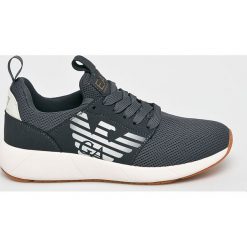 EA7 Emporio Armani - Buty. Szare buty sportowe damskie EA7 Emporio Armani, bez wzorów, z materiału, sportowe. W wyprzedaży za 429,90 zł.