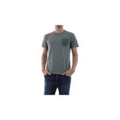 T-shirty z krótkim rękawem Bomboogie TM5685 T JSSG. Zielone t-shirty męskie Bomboogie, s, bez wzorów, bez kołnierzyka, krótkie. Za 111,41 zł.