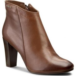 Botki A.J.F. - B0786 Rudy 509. Brązowe botki damskie skórzane marki A.J.F. W wyprzedaży za 209,00 zł.
