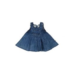 STEIFF Girls Mini Sukienka dżinsowa light blue denim - niebieski. Niebieskie sukienki niemowlęce marki Kanz, bez wzorów, z bawełny, bez rękawów, mini. Za 105,00 zł.