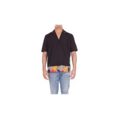 Koszule z krótkim rękawem Msgm 2440ME01184010. Czarne koszule męskie MSGM, m, bez wzorów, bez kołnierzyka, z krótkim rękawem. Za 500,74 zł.