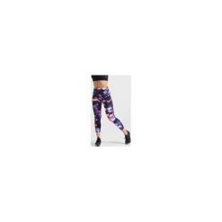 Legginsy 7/8 fitness cardio FLE 500A damskie. Legginsy sportowe damskie DOMYOS, xs, w paski, z elastanu, na fitness i siłownię. Za 89,99 zł.
