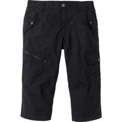 Spodnie 3/4 Loose Fit bonprix czarny. Czarne spodnie męskie bonprix, m, bez wzorów. Za 54,99 zł.