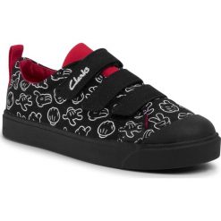 Tenisówki CLARKS - City Glowe K 261495797 Black. Czarne trampki chłopięce Clarks, bez wzorów, z gumy, na rzepy. Za 179,00 zł.