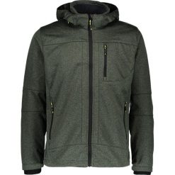 Kurtka softshellowa kolorze ciemnozielonym. Zielone kurtki męskie CMP Men, s, bez wzorów, z polaru, bez kaptura. W wyprzedaży za 206,95 zł.