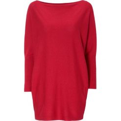 Freequent Długi sweter Sally czerwony female czerwony S/M (38/40). Czerwone swetry damskie Freequent, s, bez wzorów, z dzianiny, z długim rękawem, długie, bez kaptura. Za 229,00 zł.