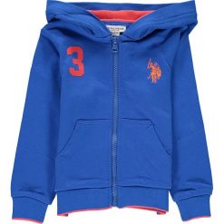 Bluza w kolorze niebieskim. Niebieskie bluzy niemowlęce U.S. POLO ASSN. Kids, z nadrukiem, z bawełny, bez rękawów, bez kaptura. W wyprzedaży za 152,95 zł.