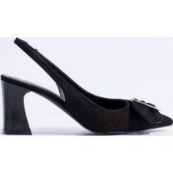 Czółenka z odkrytą piętą - Czarny. Czarne czółenka peep toe marki Mohito. Za 129,99 zł.