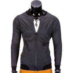 Bluzy męskie: BLUZA MĘSKA ROZPINANA BEZ KAPTURA B673 – GRAFITOWA