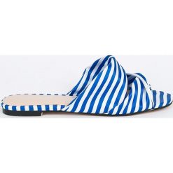 Public Desire - Klapki. Niebieskie klapki damskie marki Public Desire, z materiału. W wyprzedaży za 89,90 zł.