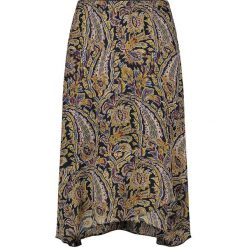 Spódnica w kolorze granatowym ze wzorem. Niebieskie spódniczki damskie Gerry Weber, bez wzorów, z wiskozy, retro, z podwyższonym stanem, midi. W wyprzedaży za 149,95 zł.