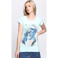 Bluzki damskie: Miętowy T-shirt Plimsoll
