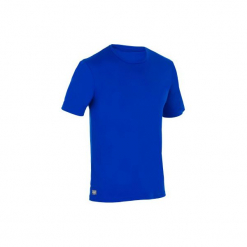 Koszulka UV krótki rękaw WATER T SHIRT męska. Białe t-shirty męskie marki B'TWIN, m, z elastanu, bez rękawów, rowerowe. Za 19,99 zł.