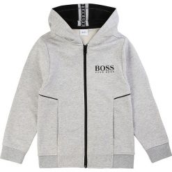 Boss - Bluza dziecięca 116-152 cm. Szare bluzy chłopięce Boss, z nadrukiem, z bawełny, bez rękawów, z kapturem. W wyprzedaży za 259,90 zł.