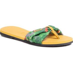Japonki HAVAIANAS - You St Tpz Fc 41407147609 Burned Yellow. Zielone klapki damskie Havaianas, bez wzorów, ze skóry ekologicznej, bez obcasa. Za 119,00 zł.