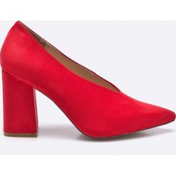 Public Desire - Czółenka. Czerwone czółenka damskie marki Public Desire, bez wzorów, z materiału, bez obcasa, na obcasie, bez zapięcia. W wyprzedaży za 119,90 zł.