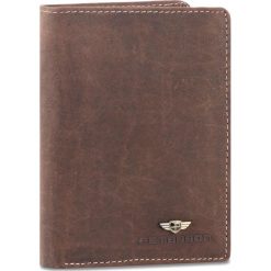 Duży Portfel Męski PETERSON - 339-02-1-4 Brązowy Nubuck. Pomarańczowe portfele męskie Peterson, bez wzorów, ze skóry. Za 129,00 zł.