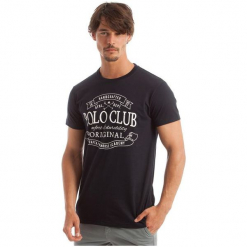 Polo Club C.H..A T-Shirt Męski M Ciemnoniebieski. Czarne koszulki polo Polo Club C.H..A, m. W wyprzedaży za 119,00 zł.