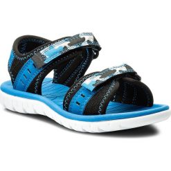 Sandały CLARKS - Surfing Coast 261313706 Blue Combi. Niebieskie sandały męskie marki Clarks, ze skóry ekologicznej, bez zapięcia. W wyprzedaży za 119,00 zł.