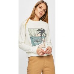 Review - Bluza. Białe bluzy damskie Review, s, z nadrukiem, z bawełny, bez rękawów, bez kaptura. W wyprzedaży za 59,90 zł.
