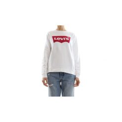 Bluzy Levis 29717 CREW FLEECE BATWING. Białe bluzy damskie Levi's®, xxs, bez wzorów, bez rękawów, bez kaptura. Za 211,35 zł.