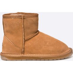 Emu Australia - Botki dziecięce Wallaby Mini CHES. Żółte botki damskie EMU Australia, z okrągłym noskiem, bez zapięcia. Za 249,90 zł.