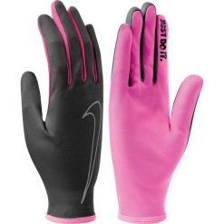 Rękawiczki damskie: Nike Rękawiczki damskie Rally Run Gloves Black/pink Pow/pink Pow r. M