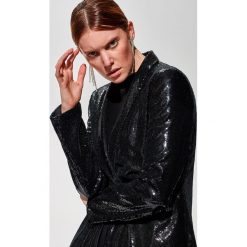Cekinowa marynarka - Czarny. Czarne marynarki damskie Reserved, bez wzorów. Za 199,99 zł.