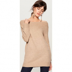 Sweter z domieszką wełny - Beżowy. Brązowe swetry klasyczne damskie marki Mohito, l, z wełny. Za 129,99 zł.