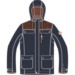 Kurtki sportowe męskie: IGUANA Kurtka męska FERIOL Outer Space/ Friar Brown r. M
