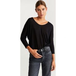 Mango - Longsleeve Cokover. Szare bluzki damskie Mango, s, bez wzorów, z poliesteru, casualowe, z okrągłym kołnierzem. Za 79,90 zł.