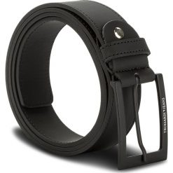 Pasek Męski TRUSSARDI JEANS - Belt Rubberized 71L00051 K299. Czarne paski męskie Trussardi Jeans, w paski, z jeansu. W wyprzedaży za 189,00 zł.