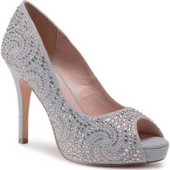 Szpilki MENBUR - 21699 Silver 0009. Szare półbuty damskie Menbur, bez wzorów, z materiału, bez obcasa, na szpilce, bez zapięcia. Za 399,00 zł.