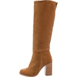 Buty zimowe damskie: Zign Kozaki na obcasie cognac